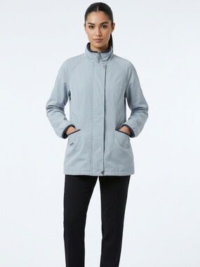 Vintage Sequence Blue Jacket – Size M | Shoulder Pads | Retro |